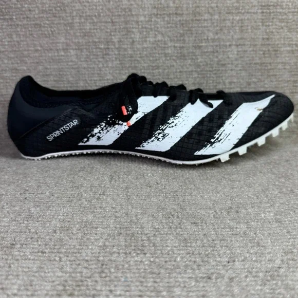 Adidas Sprintstar Mens 11 Black White Track Field Cleats Spikes EG1199 - Picture 3 of 13